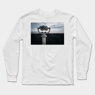 the two eyes in the binoculars, looking out over the Baltic Sea Long Sleeve T-Shirt